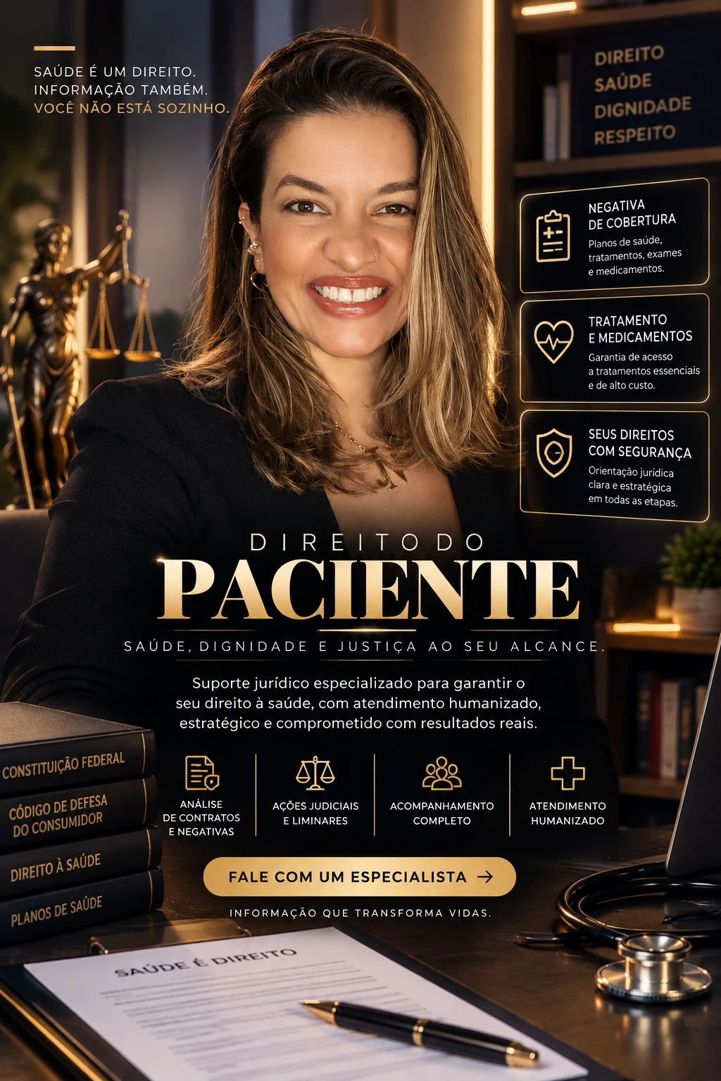Direito do Paciente — Saúde, dignidade e justiça ao seu alcance — Dra. Ana Karinne Lira de Oliveira, advogada especialista em direito à saúde no Rio de Janeiro