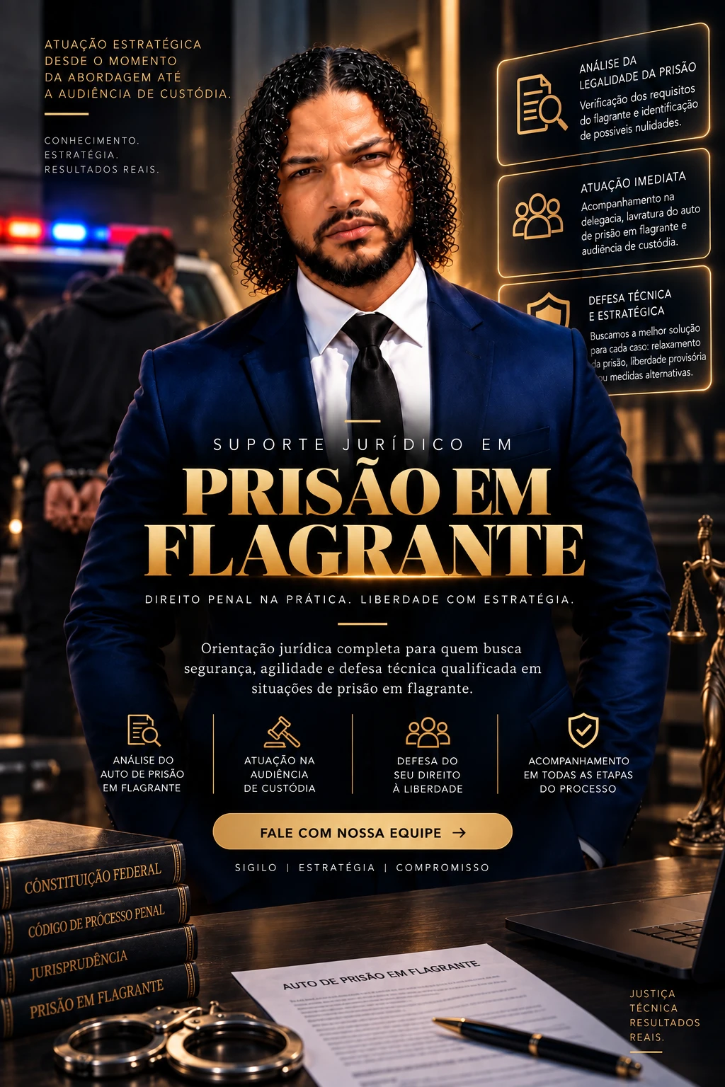 Suporte Jurídico em Prisão em Flagrante — Direito Penal na Prática, Liberdade com Estratégia — Dr. Paulo Henrique Silva Antonio